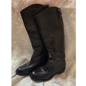 Leather boots